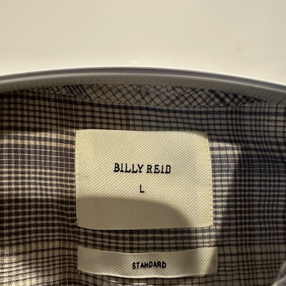Billy Reid Casual Gray Checkered Shirt - Picture 3 of 3